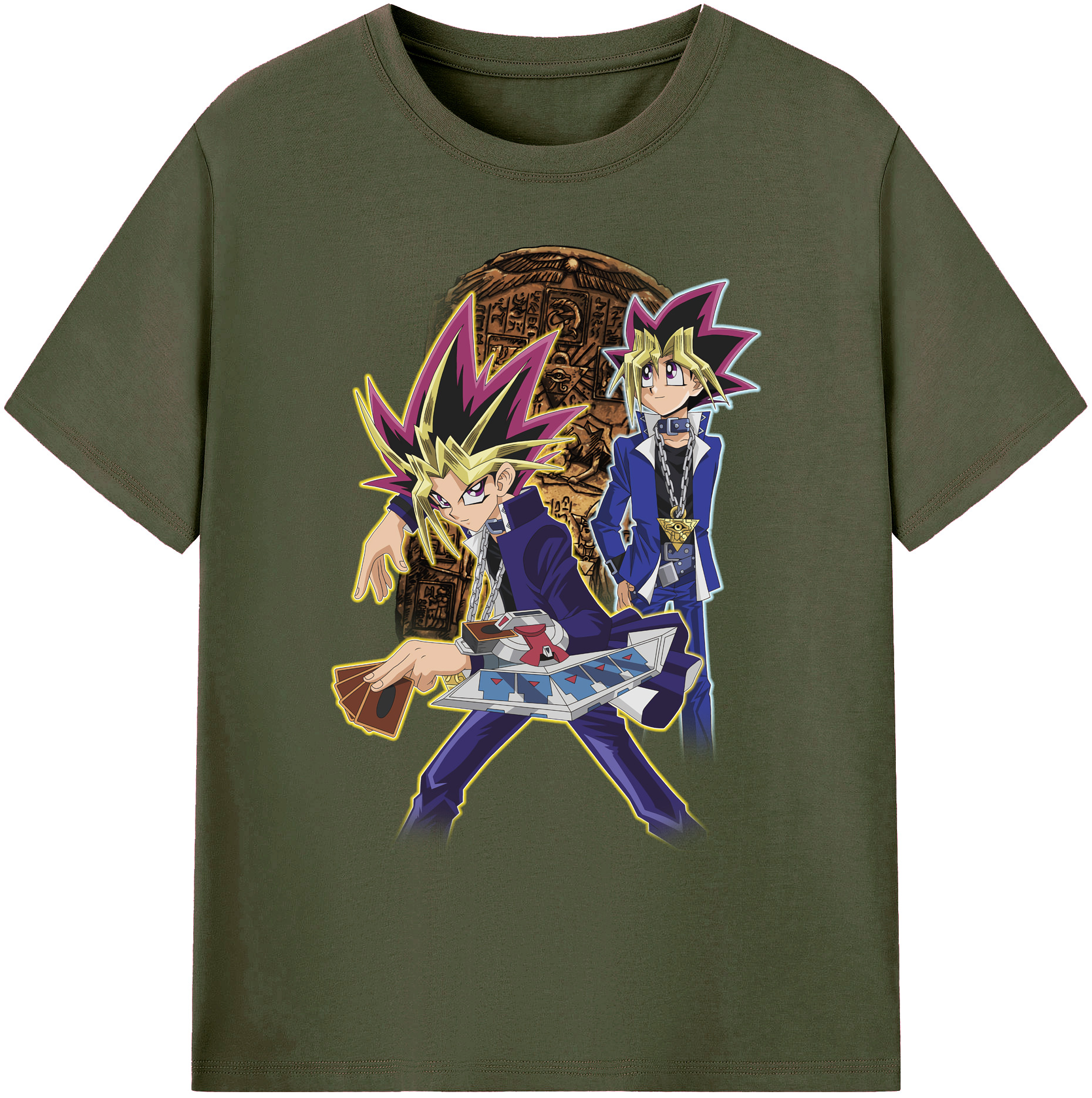 （画像用） 遊☆戯☆王 Yu-Gi-Oh! 綿100％ メンズ半袖Tシャツ｜肌触りやわらか＆通気性